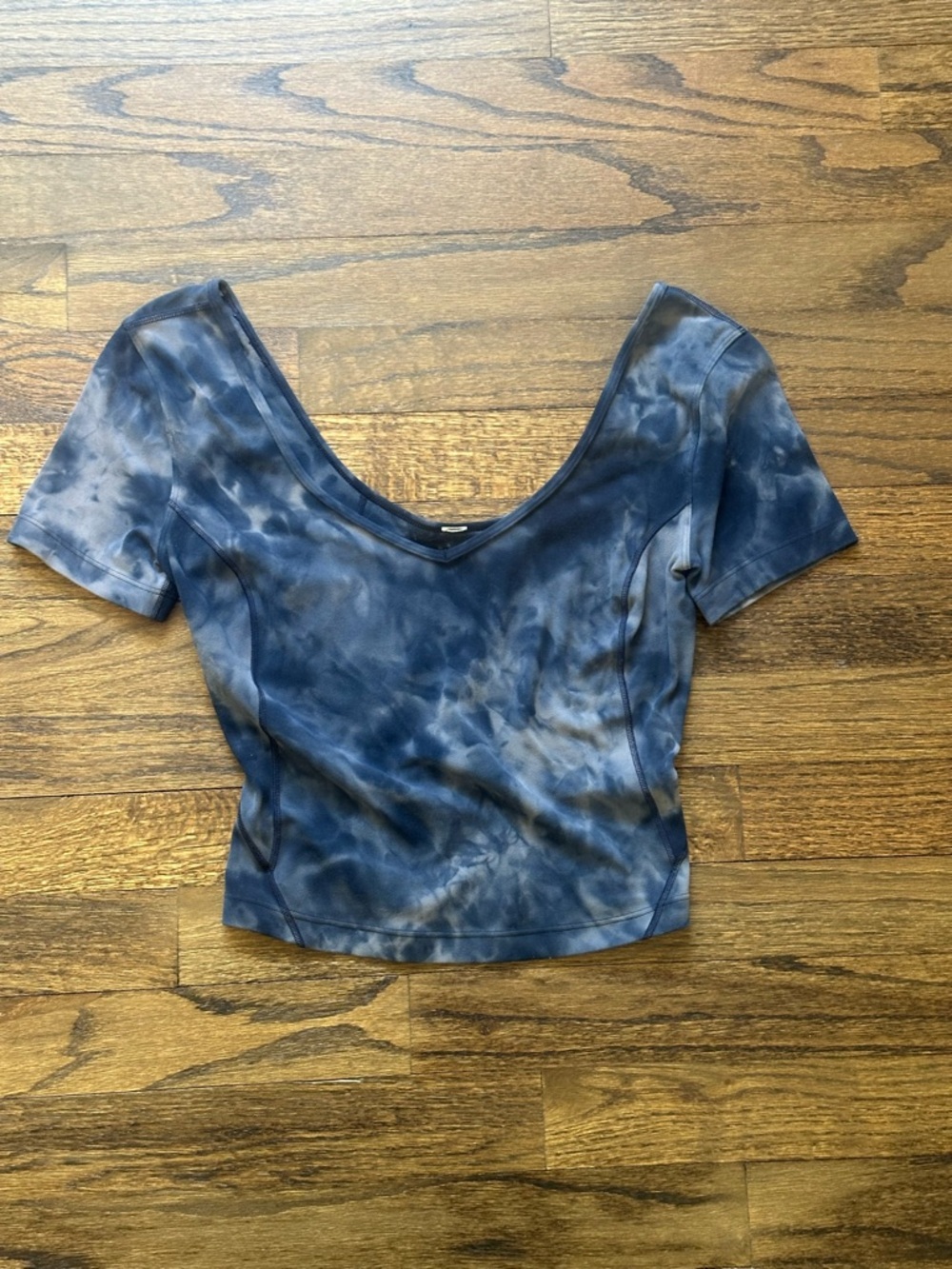 Lululemon Align Tee Diamond Dye Lunar Rock True Navy, Size 2